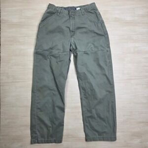 Levis SilverTab Baggy Knee Cargo Pants Olive Green Mens 30 x 31 Cotton 90s